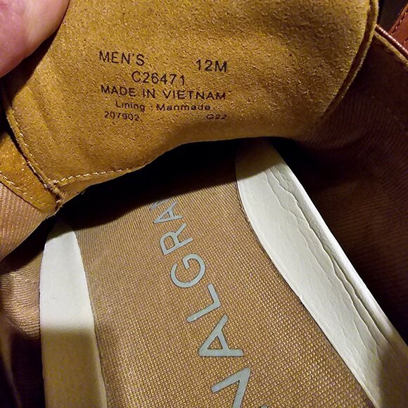 Cole Haan Men's Wingtip Oxford Shoes Size 12M Leather Brown Lace-Up Brogue Dress - Picture 9 of 12